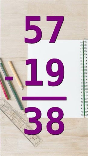 Subtraction 57 and 19 #shorts #game #mathematics #mathgames