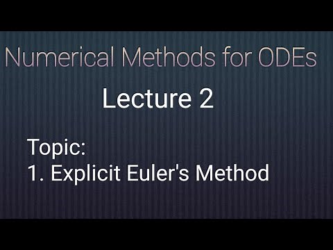 Derivation of Explicit Euler's Method|| Lecture 2