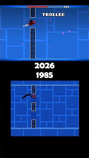 Geometry dash 2026 vs 1985 #gd #geometrydash #games #gaming #juegos #gameplay