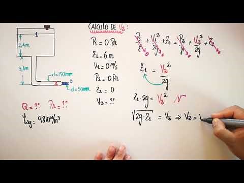 Ecuación de Bernoulli -Cálculo de flujo volumetrico y presión-02
