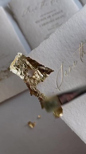 Handmade Gold Foil Save The Date Cards | Wedding Invitation Process