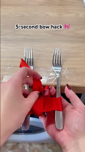 How to Make a Perfect Bow with Forks! #diy #craft #viral #foryou