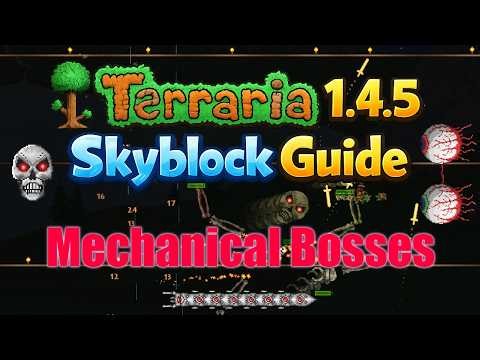 Terraria 1.4.5 Skyblock Guide / How to Summon the Mechanical Bosses