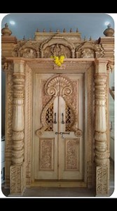 Wooden Pooja mandir design #woodworking #wood #pooja #woodcarving #craft #woodenart #reels #poojamandir | Oscar Design Decor