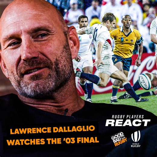 279K views · 1.6K reactions | "It's one of the biggest sporting rivalries that exists..."   Lawrence Dallaglio and Tinds watch the 2003 Rugby World Cup final between England and Australia together on this week's Rugby Players React   Full episode  youtu.be/YcqPcIW9Rvc @WorldRugby   | The Good, The Bad & The Rugby | Facebook
