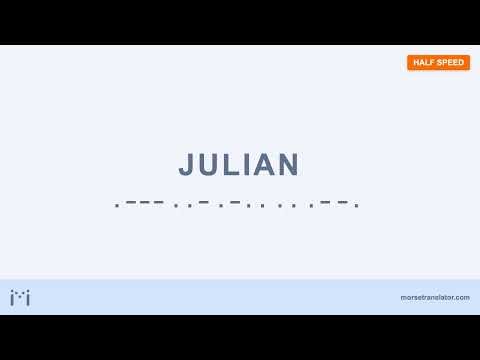 Julian in Morse code