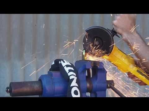 Kryptonite New York Fahgettaboudit Chain - angle grinder test on one of our bike lock picks