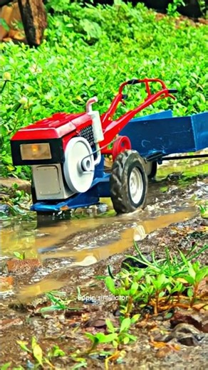 Miniature RC Rice Field Tractor #shorts #rctractor #tractor #miniaturetractor #ricefieldtractor