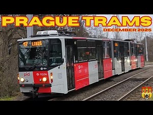 Beautiful PRAGUE TRAMS 🚊 in December 2025 - 4K
