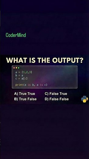 is vs Copy 😵‍💫 Python List Reference Trap. #shorts #viral #shortvideo #trending #codermind