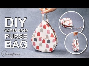 DIY WATER DROP PURSE BAG | How To Make a Cute Pouch Tutorial & Sewing Pattern [sewingtimes]