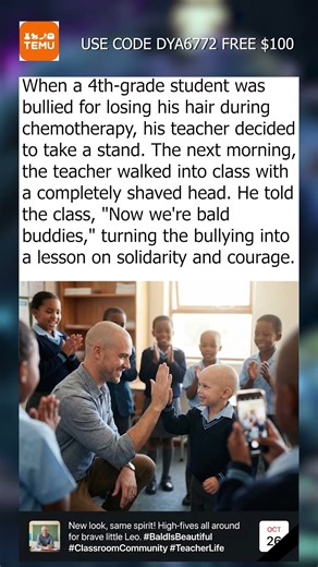 Teacher Shaves Head Support