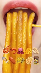 ASMR 10 MINUTES RAINBOW EATING EMOJI SOUNDS MUKBANG CHEESE SPICY TTEOKBOKKI COMPILATION 💋 #ASMR #RAINBOW #FOOD #EATING #KOREAN #MUKBANG #EMOJI #SOUND | 문 Moon ASMR