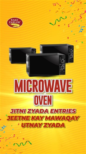 Bake Parlor - Bread & More on Instagram: "Karachi walon Hojao Ready! Scratch karo aur jeeto Microwave Ovens! - Bake Parlor Plain Bread main se nikalne walay card ko scratch Karen - Card ke peechay diye hauy QR code ko scan Karen - Khulnay walay link pe apni details aur scratch kiya hua code enter karein - Aur Shaamil hojayen lucky draw main - Lucky draw winners 30th November 2025 ko announce kiye jayenge Tou phir jitni zyada entries jeetnay ke mawaqy utnay zyada! #Karachiwalonhojaoready #bigande