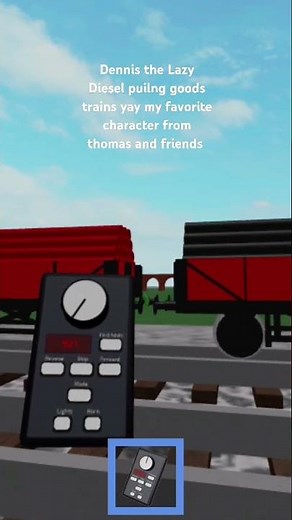 Dennis the Lazy Diesel puilng goods trains yay my favorite character from thomas and friends