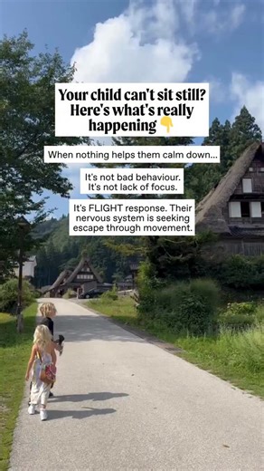 Most parents recognise fight in their child… but flight is often missed because it can look quiet, polite, or “fine.” But flight is a nervous system saying: “This feels too much… I need to get away.” Here are some everyday examples of flight in kids: • Suddenly walking away mid-play or mid-conversation • Wanting to leave the playground, party, or shop moments after arriving • Hiding in their room, under a table, or behind furniture • Jumping from activity to activity because their body can’t set