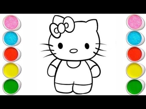 How to Draw Hello Kitty | Easy Drawing & Coloring for Kids & Toddlers | Let’s Draw Together
