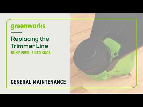 String Trimmer General Maintenance - Replacing the Trimmer Line (Bump Feed Spool w/ Fixed Bump Knob)