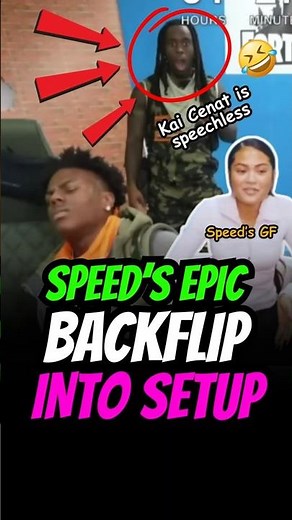 IShowspeed’s hilarious Backflip Into His Setup 😳 #ishowspeed #speed #edit