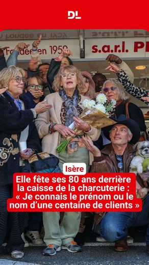 Le Dauphiné Libéré on Instagram: "🎂 Elle a fêté ce samedi ses 80 ans. Au marché. Là où elle travaille depuis 45 ans. Andrée, dit "Pépée", est une figure du marché de Villefontaine (Isère). Et pour passer ce cap, des dizaines de clients, qu'elle connaît par leur prénom ou leur nom, ont tenu à lui faire la fête. Un instant hors du temps, devant l'étal de la boucherie Peillet. 🎥 Benoît Lagneux et Marie Rostang"
