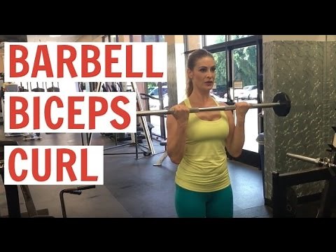 Barbell Biceps Curl for Women