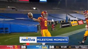 12K views · 169 reactions | What. A. Game. ✌️ We’re taking it back to USC Football’s milestone moment, a thrilling comeback win over rival UCLA behind the efforts of Kedon Slovis, Tyler Vaughns & Amon-Ra St. Brown in the final minute of play. #FightOn | Nextiva | Pac-12 Conference | Facebook