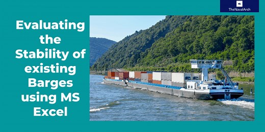 Using MS Excel to evaluate the Stability of existing Barges - TheNavalArch