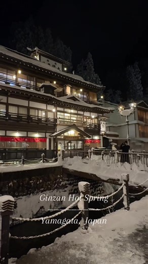 📍 GINZAN HOT SPRING - YAMAGATA, JAPAN ♨️ #ginzanonsen #銀山温泉 #hotspring #温泉 #spiritedaway #千と千尋の神隠し #ghiblivibes #japaneseculture #japantravel #日本の絶景 #yamagata #山形県 #旅館 #tourism #japan