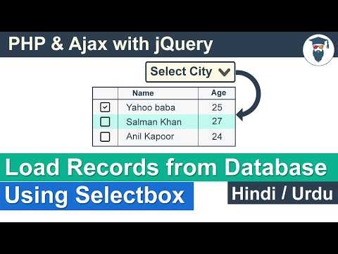 PHP Ajax Load Records Using SelectBox Tutorial in Hindi / Urdu
