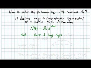 Depletion methods, solving the Bateman equation with constant A