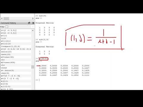 como crear matrices en matlab/octave