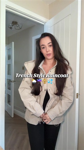 The perfect raincoat for autumn 🍂🌦️ I’m wearing the size small and it fits me perfectly! I’ve linked it on TikTok shop for you, just click the basket on this video to shop 🛒 #tiktokmademebuyit #dealdrops #raincoat #trenchcoat #autumnoutfit