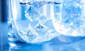 time lapse of growing artificial crystals in a scientific laboratory. 4k video