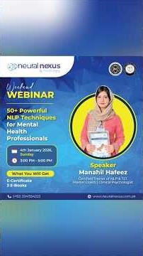 Webinar for Mental Health Professionals
