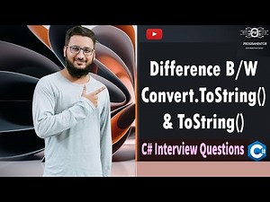 Convert.ToString() VS ToString() In C# | C# Interview Questions And Answers | Learn C# (Hindi/Urdu)