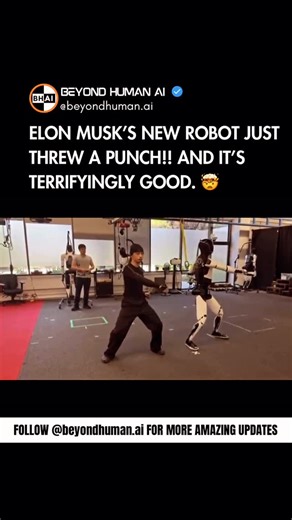 Beyond Human | AI News | Tesla’s Optimus just took a giant leap toward the future of robotics. In a newly released video, the humanoid robot was seen sparring with... | Instagram