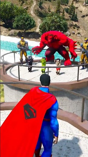 GTA 5 Venom, Super Man And Hulk Baby is Kidnaped, And Assemble Ending #shorts #gta5 #hulk #venom