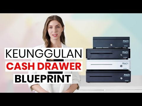 Keunggulan Cash Drawer Blueprint, bisa utk printer Thermal & Software Kasir, Casing Besi | BPVID#261