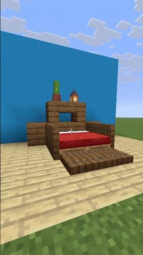 Aesthetic Minecraft Bed Design Tutorial! 🛏️ #shorts
