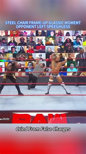 STEEL CHAIR FRAME-Up CLASSIC MOMENT OPPONENT LEFT SPEECHLESS #WWE #randyorton #fyp #WWE