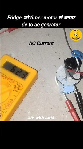 ⚡️AC Generator || How to make ac Generator with Synchronous Motor or cooler Motor #diy #motor #tech