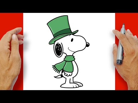 How to Draw SNOOPY for ST PATRICK'S DAY Easy Step-by-step