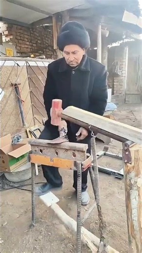 Genius Homemade Foot-Powered Forging Tool! Fix Weak Force With Heavier Hammer & Thicker Springs