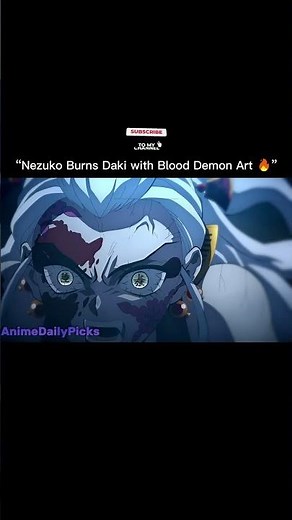 Daki Gets Burned by Nezuko's Power 🔥 #demonslayer #shorts #animation