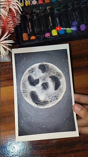 ♥️ How to Draw a Realistic Moon 🌕 #drawing #trending #viral #shortsfeed #shorts #youtubeshorts