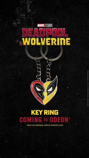You and your bestie deserve to show off your friendship🥰🥰 Yep... Deadpool & Wolverine keyrings will be available to buy at ODEON very soon👀🟥🟨 | ODEON Cinemas