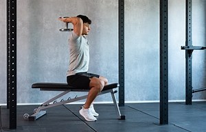 Sittande tricepspress (seated french press)