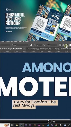 How to Design a Hotel Flyer in Photoshop Under 30 Sec