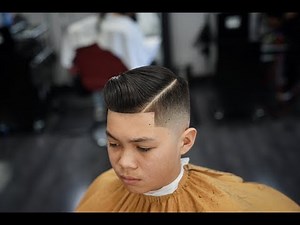 COMB OVER | MID FADE HAIR CUT | BARBER TUTORIAL