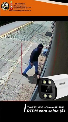 Câmera Bullet 4MP TW-2361 POE O/I (Output)